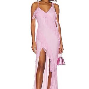 AMANDA UPRICHARD X Revolve Cassilda Gown in Baby Pink AMA